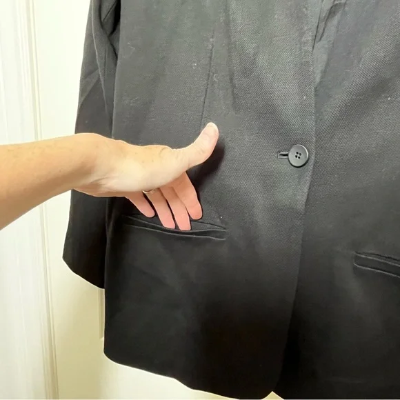 Madewell Classic Black Tribune Collarless Blazer Size 10 - Picture 5 of 11